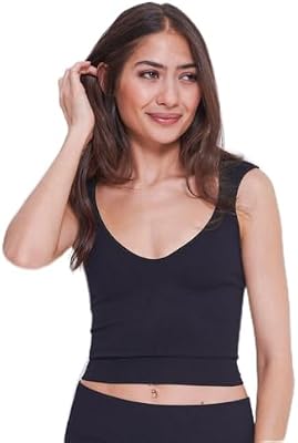 sloggi Mujer Ever Infused Aloe Crop Top, Negro, L