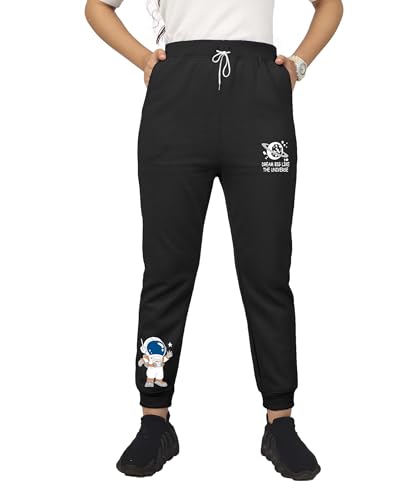 Image of KYDA Kids Girls Loose Mid Rise Cottonblend Printed Track Pants (Pack of 1)