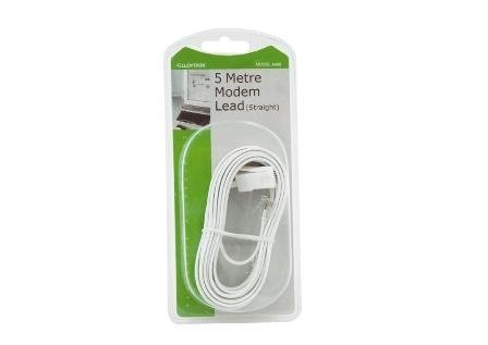 Câble téléphone droit 5m LLOYTRON résoudre friture ligne modem fax RJ11