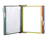 Tarifold DJOIS Wall Mount Reference System – 10 Double-Sided Display Pockets – Letter Size – Steel Wire Frame – Adjustable Tabs – Made in France - Assorted (W291)