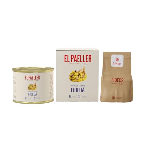 EL PAELLER - Preparado de Fideuà | Sabor Auténtico | Cocinado Artesanalmente a Leña | Ingredientes 100% Naturales | Para 2 Personas | Fácil de Preparar en tan solo 9 Minutos | Sin Conservantes