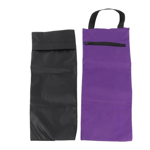 Baxnore Sac de Sable de Yoga Sacs de Sable lestés pour l'entraînement de Fitness 3 Options de Couleurs Sacs de Sable d'exercice de Force Pliables en Tissu Oxford à Fermeture éclair (Violet - 41,5 x