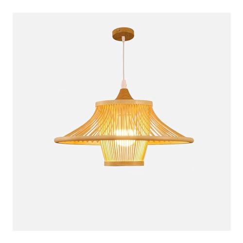 Lustre en bambou E27 pour en finir avec l'éclairage agressif du salon et de l'îlot