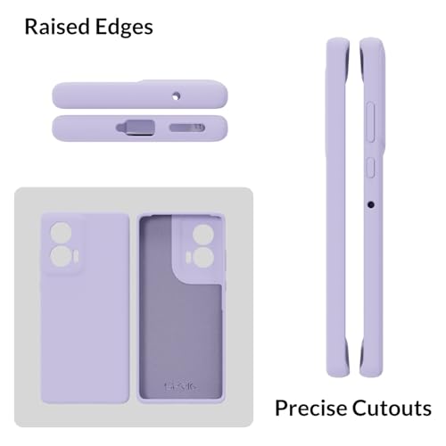 Image of SPRIG Compatible with Moto Edge 50 Fusion Premium SilkTone (Liquid Silicone) Back Cover Drop Tested Shock Proof Mobile Case for Men, Women, Boys and Girls with Camera Protection (Light Purple)
