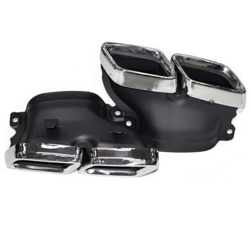 Silenciador negro de doble salida para tubos de escape de Mercedes W205 2015-2018 1