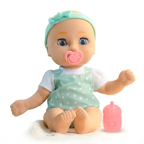 BE Loved Babies Sam, Muñeca Bebé, Tiene una Textura de Piel Suave e Incluye un Chupete y un Biberón, Juguete Regalo para Niñas y Niños de 18+ Meses