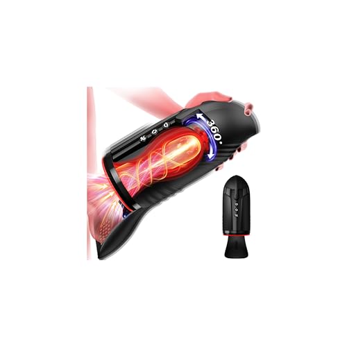 Tagnaff Masturbieren für Männer Wellenrotation Saugen und Vibration Sex Spielzeug für die Männer Penis Vibrator Masturbator Hoden Umhüllender Vibratorensets Sexspielzeug Solo Mastrubrator