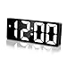 Sarsumir Reloj Despertador Digital, Reloj Digital Sobremesa Pantalla LED Grande Despertador Inteligente Alimentado por USB/Batería con Tiempo Fecha Temperatura Siesta Brillo Ajustable, Luz Blanco