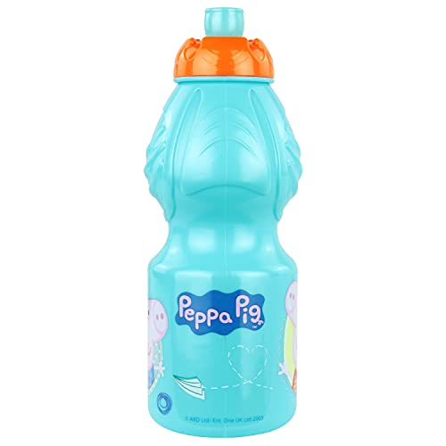 Peppa Pig P:os 30693 Water Bottle For Boys And Girls Approx. 400 Ml Motif And Sports Cap Plastic Bpa And Phthalate-Free #TOP1