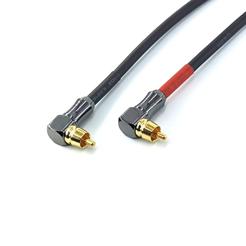 Cable de subwoofer RCA de ángulo recto para conectar tu HDTV a amplificadores de salón 4
