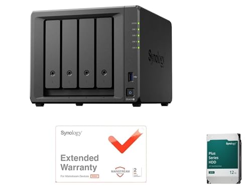 Synology NAS 4�x�C DiskStation DS425+[�����ۏ؃��C���Z���X�t��] & Synology HDD 12TB HAT3310-12Tx4��
