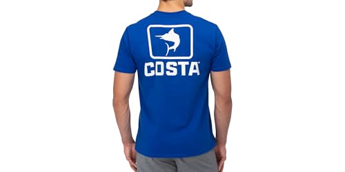 Costa Del Mar Unisex Adult Emblem Marlin Short Sleeve T-Shirt