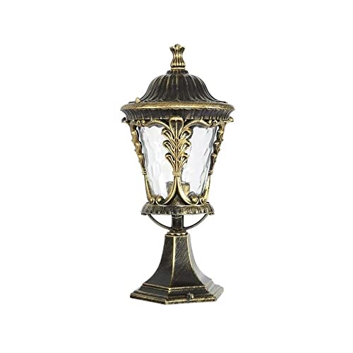 Lámpara de Columna de Aluminio Impermeable para Exteriores, Estilo Vintage, para Puerta de Villa, Pasillo, Jardín, Patio, Porche, Poste, Luces E27, Decoración, Farola de Calle, Lámpara de Pie