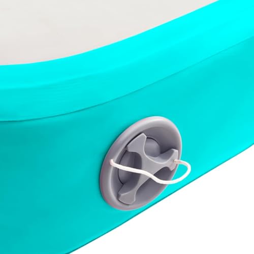 vidaXL Gymnastikmatte Aufblasbar mit Pumpe 300x100x20cm Türkis - 8