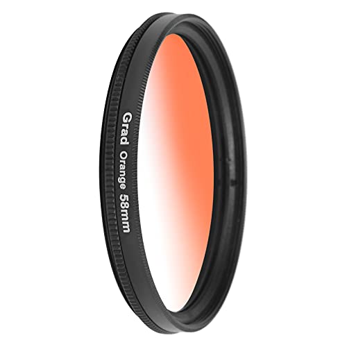 Filtro de Lente de Color Gradual Junestar para Cámara, Revestimiento Multicapa, Resistente Al Agua, 58 Mm (Naranja Degradado)