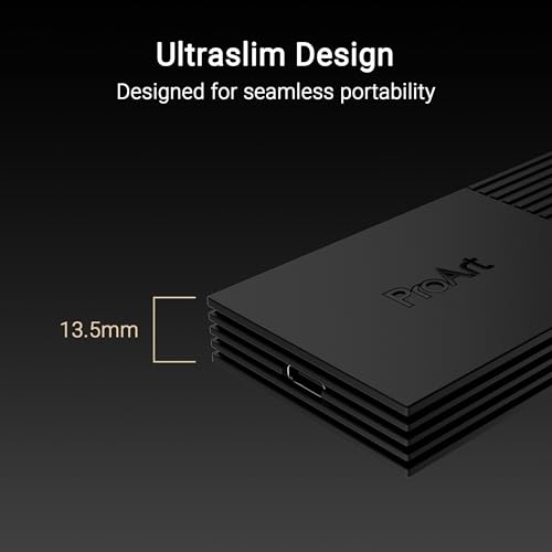 Image of ASUS ProArt PA40SU SSD Enclosure - USB4 40 Gbps, USB-C, Tool Free Installation, NVMe SSD Support, Smart Cooling, Ultraslim, Compatible with Windows 11 and macOS, 1 Year Warranty