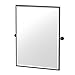 Gatco 4249MXFS Large Framed Rectangle Pivot Mirror, 32.5 Inch, Matte Black
