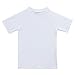 LACOFIA Rashguard Manica Corta per Bambini Costumi da Bagno per Ragazzi Protezione Solare Asciugatura Rapida Bianco 140