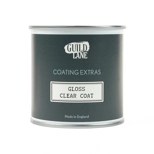 Guild Lane - Gloss Clear Top Coat - Non-Yellowing Protective Acrylic Paint Sealer for Easy Application, Exceptional Coverage - Multi-Surface, Non-Toxic Clear Waterproofing Paint - 250ml