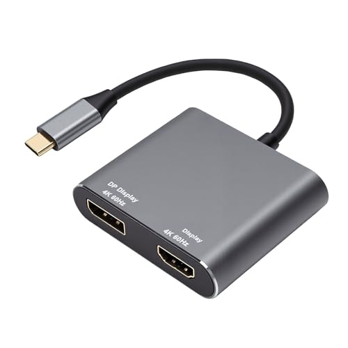 Adaptador de Monitor Dual Tipo C a DisplayPort para un flujo eficiente