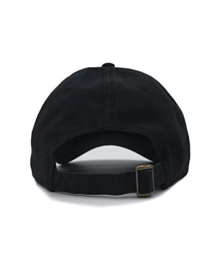 Riot Society Happy Face Drip Embroidered Dad Hat - Black, One Size - Thumbnail 5