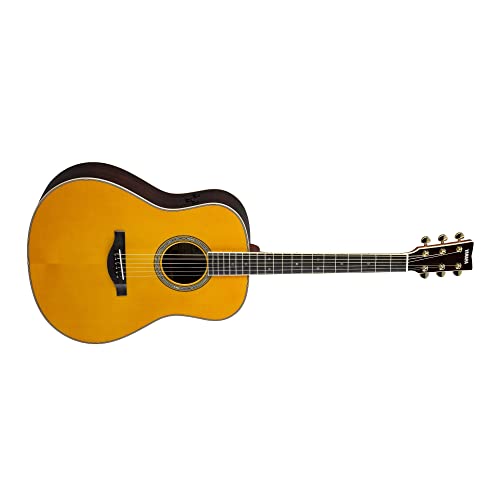 Image of Yamaha L-Series Transacoustic Guitar with Hard Gig Bag - Dreadnought, Vintage Tint | Solid Engelmann Spruce Top, Solid Rosewood Back and Sides, Transacoustic Reverb and Chorus, Srt Pickup, Hard Bag Included