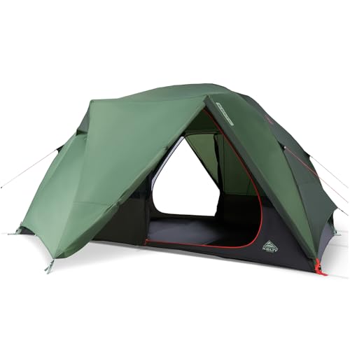 Kelty Wireless Freestanding Camping Tent, 2 4 or 6 Person Size, Huge Interior and Peak Height, Intuitive + Easy to Pitch, Color Coded Setup