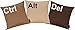 Shirtinstyle Housses de Coussin Set 3 Pièces, Coussin Motif Ctrl, Vieux, Del - Beige, 40x40cm