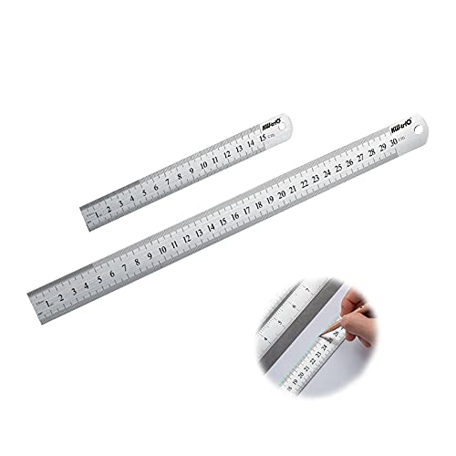 ステンレス製定規と金属製罫線の変換表付きキット 直尺