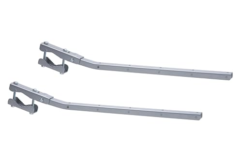 Sauvic 89425 - Tendedero Baranda Adaptable Y Abatible Gris, Hierro Galvanizado con Pintura Cerámica Gris, Color Gris, 66 x 4 x 7 cm