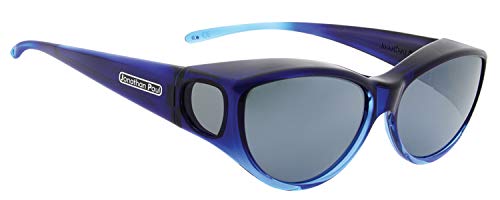 Jonathan Paul Ikara Medium Polarized Over Sunglasses in Blue Fade&Grey