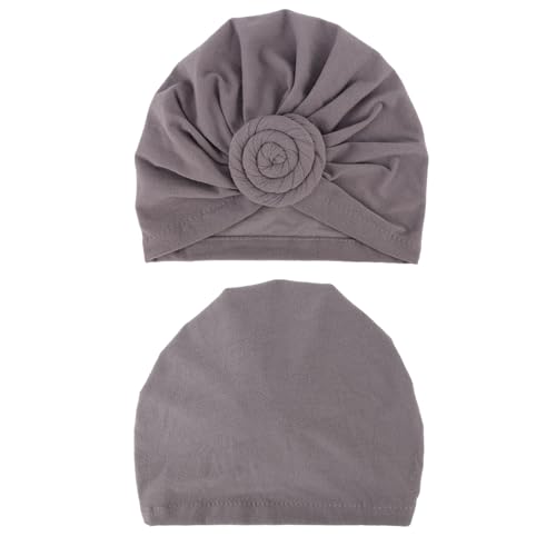 Image of DRESHOW 5 Pack Knotted Headwraps for Women African Turban Pre-Knotted Beanie Headwraps Hair Covers