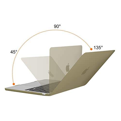 Image of MOSISO Compatible with MacBook Air 13 inch Case M5 2026 M4 2025 M3 M2 2024-2022 A3449 A3240 A3113 A2681, Scratches-Resistant Protective Hard Shell for MacBook Air 13.6 inch Case, Olive Yellow