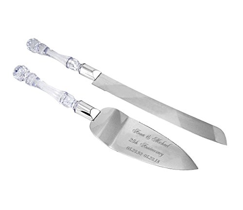 Gifts Infinity Personalized Wedding Anniversary Cake Knife and Server Set Free Engraving