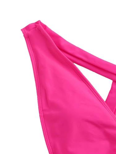 Image of Lilosy Sexy Tie Criss Cross Plunge One Piece Thong Swimsuit High Cut Brazilian Bathing Suit