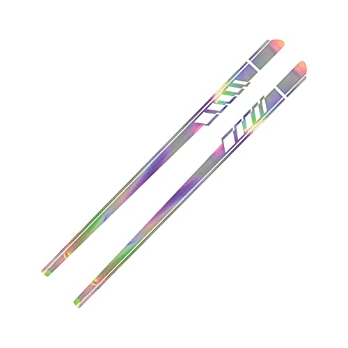 Nuoozy Universal Car Side Skirt Decal Stickers Body Side Sports Racing Stripe Graphic Stickers Nj010 Silver-White Discolor (2Pcs) #TOP1