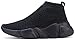 Santiro Boys Shoes Kids Running Shoes Lightweight Girl Tennis Shoes Breathable Slip On Knit Sock Sneakers All Black (Little Kid/Big Kid) 4 M US