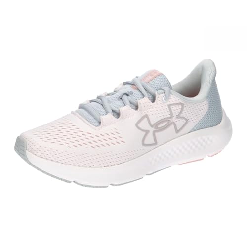 Under Armour Ua W Charged Pursuit 3 Bl, Zapatillas Mujer, White Halo Gray Pink Fizz, 38.5 EU