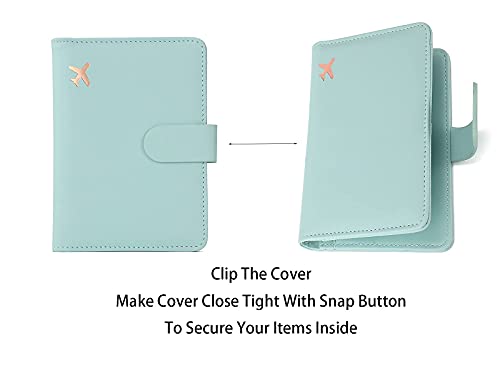 Image of Melsbrinna Premium Leather Passport Holder Covers Case, Waterproof Rfid Blocking Travel Wallet Passport Holder with Pen Holder, Cute Passport Book for Women /Men