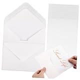 Gadpiparty 50 Juegos Sobres y Tarjetas Papel Doble Pegamento para Invitaciones Notas Blanco y Manualidades Incluye Sobres Blancos para Eventos y Correspondencia