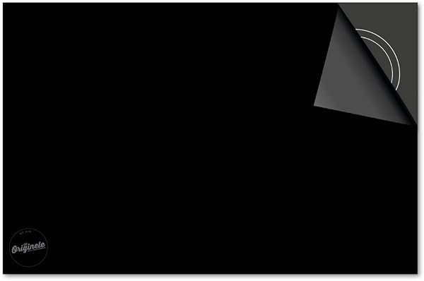 Induktionsschutz von Dietrix® - SCHUTZMATTE "Schwarz 81 x 52cm" mit Stil für INDUKTIONSKOCHFELD/Induktionsherd, CERANFELD/Ceranherd und Herdabdeckplatte mit Druck/Motiv - 1