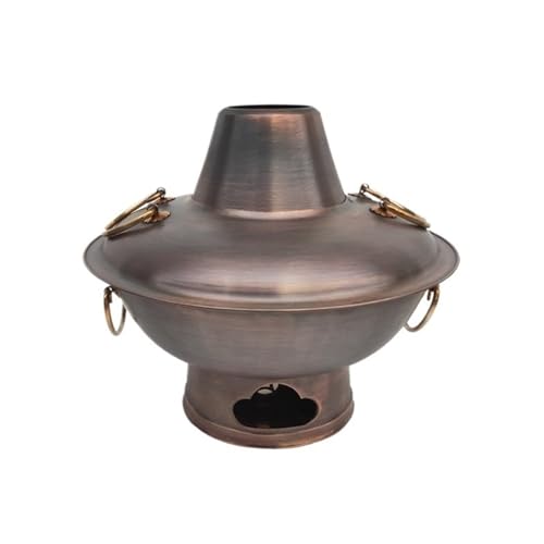 INUUXLG Beijing Copper Hot Pot,Chinese Style Hot Pot,Hot Pot Multifunctional Hot Pot Style Copper Hot Pot Thickened Copper Hot Pot Cookware