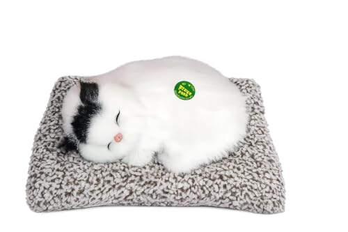 Image of Cute Sleeping Cat Soft Toy, Orange, Small