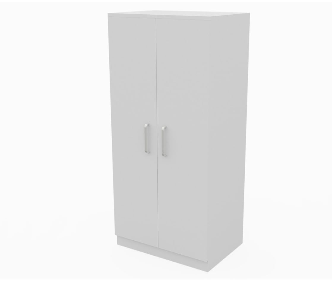 DORMIDAN Mueble Zapatero Dos Puertas, Armario Auxiliar con 7 estantes. (Blanco)