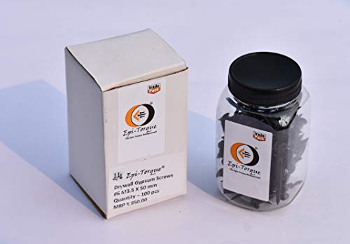 Image of Drywall Gypsum Black Screw Sharp Point Size #6 M3.5 X 50mm (Pack of 100 Pcs)