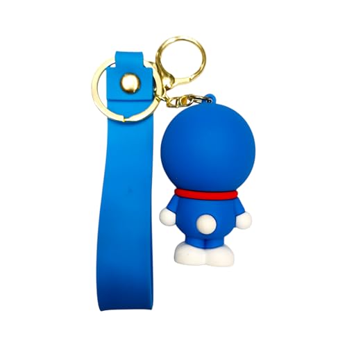 Image of Cute Cartoon Character Silicone 3D Key Chain with Strap Charm & Metal Hook, Merchandise Key Rings Gift for Kids Girls Boys Men & Women