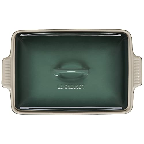 Image of Le Creuset Stoneware Covered Rectangular Casserole, 12 inch x 9 inch, Artichaut
