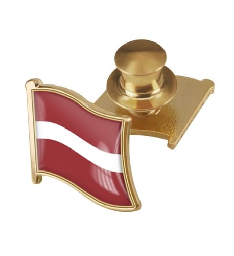 Image of vmcoatdu Country Flag Backs Locking Pin Keepers Locking Clasp Pin Badge International Travel Brooch Metal Alloy Souvenir Pin 0.75x0.7 Inch Small Pin
