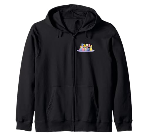 Paul Frank 3D Texto Arte Sudadera con Capucha