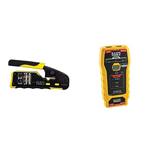 Klein Tools VDV226-110 Ratcheting Modular Crimper + VDV526-100 Network LAN Cable Tester (B09Q678JD8) Amazon Price History, Amazon Price Tracking